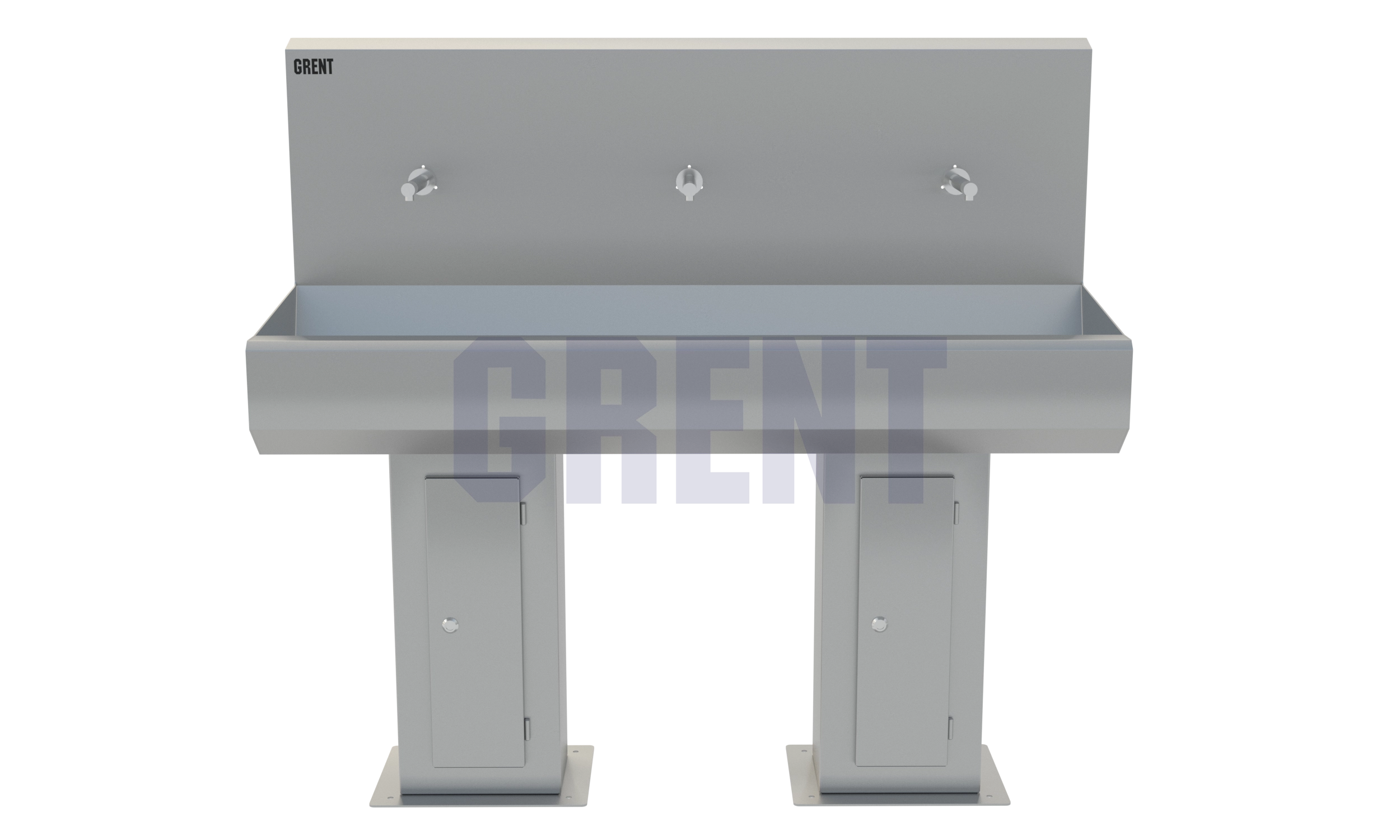 Умывальник 3-секционный на стойке GRENT-S-03