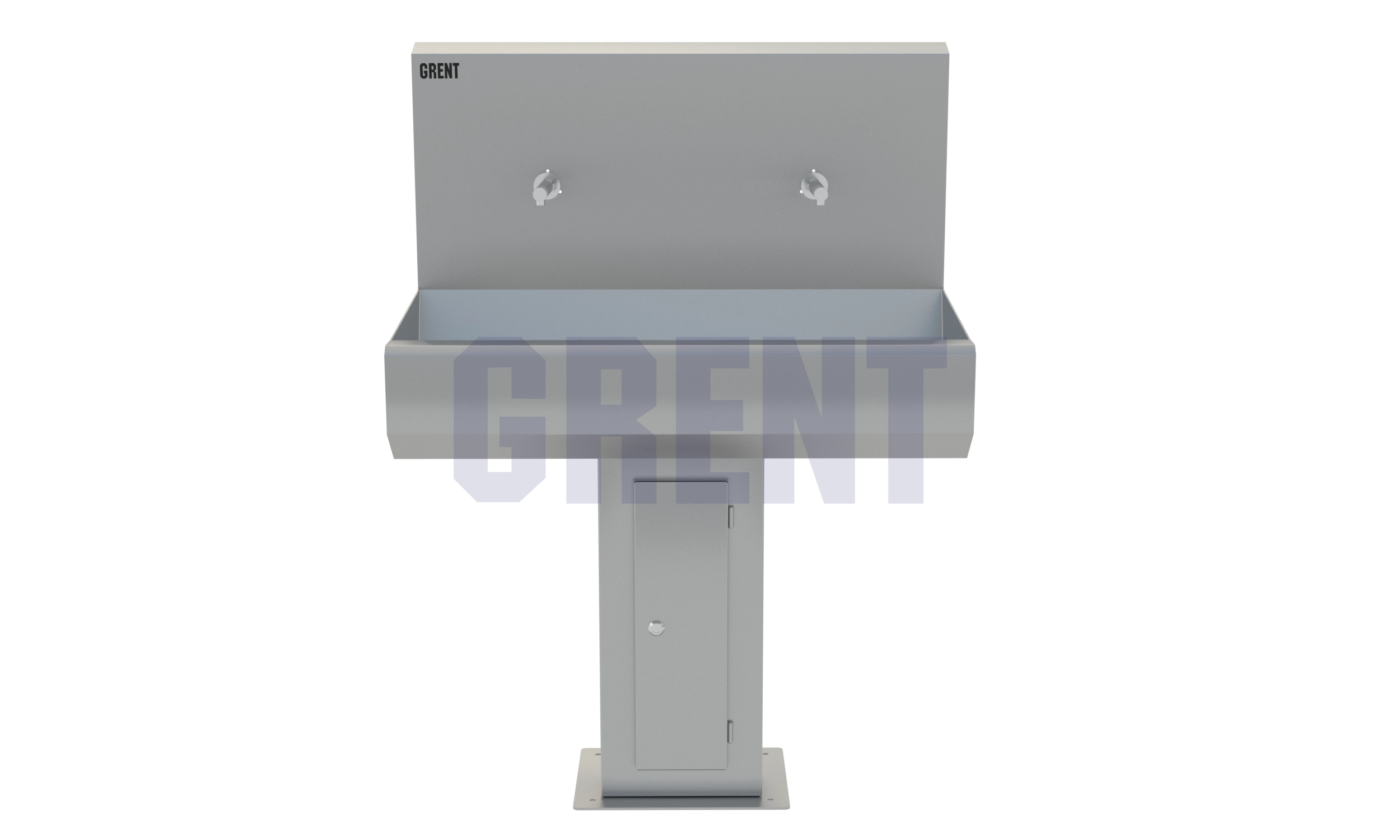 Умывальник 2-секционный на стойке GRENT-S-02