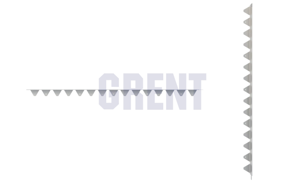 Бордюр стальной GRENT BR L-образный 1200*70, 1,5, нержавеющий