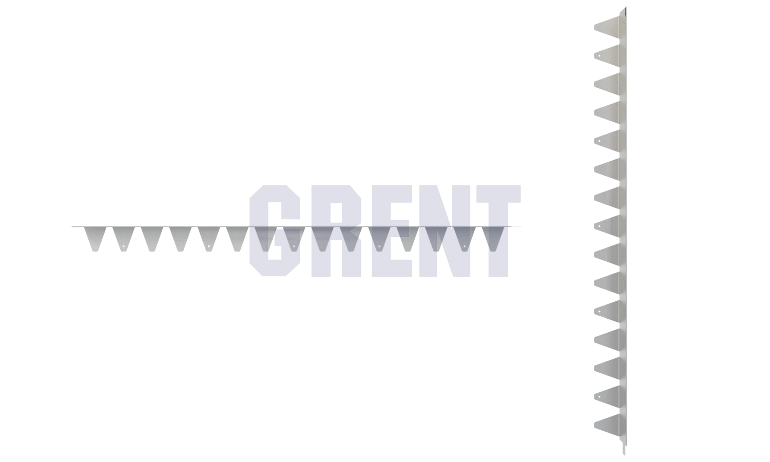 Бордюр стальной GRENT BR L-образный 1200*90, 1,5, оцинкованный