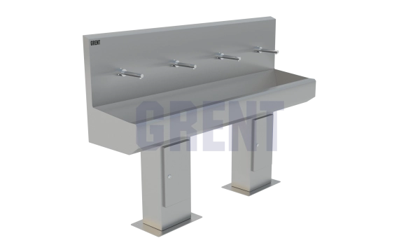 Умывальник 4-секционный на стойке GRENT-S-04